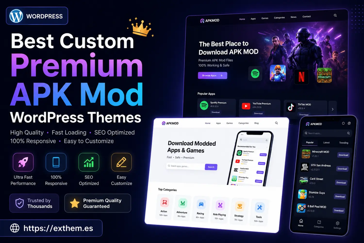 Rekomendasi Best Custom APK Mod Themes for WordPress dengan CTR Tinggi